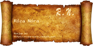 Róza Nóra névjegykártya